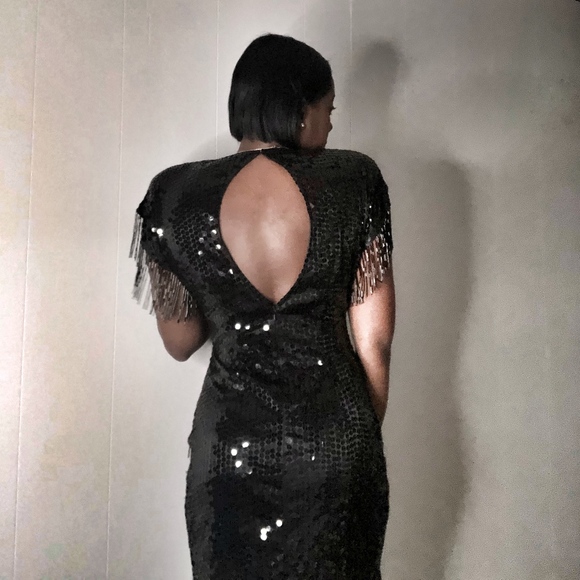Vintage sequin beaded dress - Picture 2 of 5